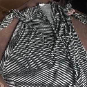 Black and Mint Dot Sarah Duster